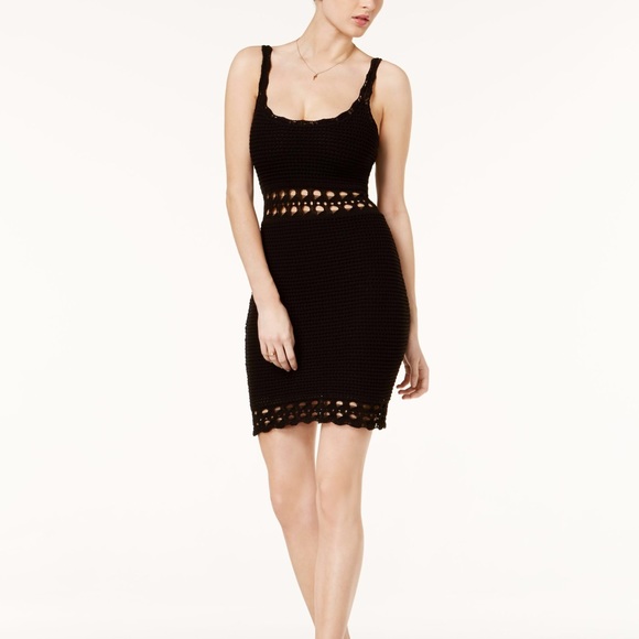 BNWT Guess Black Knit Bodycon Dress (S) - Picture 2 of 8